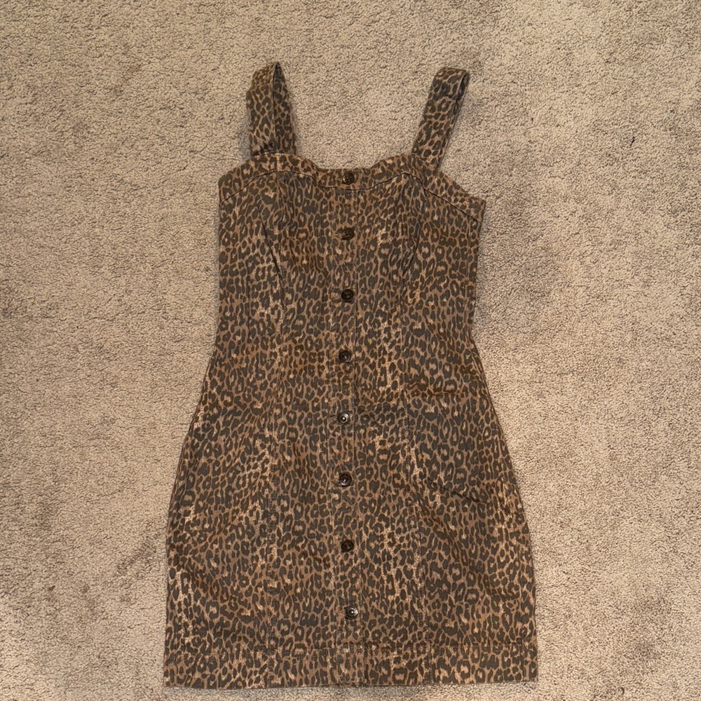 Jessica Simpson Brown Leopard Print Mini Dress